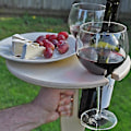 Miniatyrbild 3 av 4: Hopfällbart vinbord Utomhus vinbord Bärbart trä vinglas vinbord Utomhus picknick strand#xxd002(bebetter)-26-1