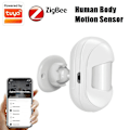 Miniatyrbild 5 av 5: Tuya Zigbee PIR rörelsesensor Mänsklig kropps rörelsesensor Smart säkerhetsdetektor Smartlife Arbeta med