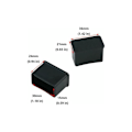 Miniatyrbild 3 av 4: 12-pack rektangulära bord- eller stolsbenskydd i gummi, svart, 15 x 30 mm, STOL