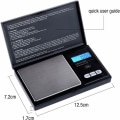 Pikkukuva 2 / 5: Digitaaliset taskuvaa'at 1000g x 0,1g, keittiövaa'at, koruvaa'at Mini elektroniset taskuvaa'at - Musta