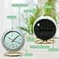 Miniatyrbild 4 av 5: Analog väckarklocka utan tickande, retro väckarklocka med belysning, högt alarm, sängbordsväckarklocka, batteridriven reseväckarklocka, liten skrivbordsväckarklocka (grön)