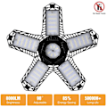 Miniatyrbild 3 av 4: Led Five Leaf Garage Light Deformation Folding High Bay Light 80w Vit LightBlack