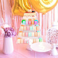 Miniatyrbild 3 av 5: 6-vånings cupcake-ställ, runt macaron-tornställ, genomskinligt akryl cupcake-displayställ