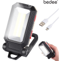 Miniatyrbillede 1 af 4: LED arbejdslys Genopladelige inspektionslys med magnetfod? og krog Bærbar COB værkstedslampe Arbejdslampe til bilreparation, camping, nødsituation