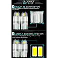 Miniatyrbillede 2 af 5: 10 stk. T10 LED positionslys natlys 12v 6000K hvid, LED blinklys bil motorcykel mellemrum lyspanel pære