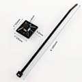 Miniatyrbillede 2 af 4: Zip Tie Mount Adhesive Base Montering 1\" Kvadrat 100 stk Og 8 Tommer Kabelbinder 100 stk Sort,pc Elektrisk Kabel Tråd Holder Klips Management Sticky