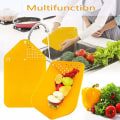 Miniatyrbild 5 av 5: Vikbara skärbrädor, plastskärbräda med dräneringsfunktion, multifunktionell hopfällbar skärbräda för kökspicknick
