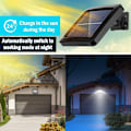 Miniatyrbillede 5 af 5: Udendørs solcellelampe med bevægelsessensor IP65 vandtæt LED projektør med 5m kabel LED solcelleprojektør 120° lysvinkel