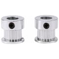 20 tænder tandremsskive 8 mm aluminiumslegering tandremsskive til 3D-printer 2 stk (20 tænder (8 mm indre hul))
