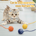 Miniatyrbild 4 av 4: Färgglad sisal kattboll leksak interaktiv katt leksak för inomhusbruk, kattunge kattboll leksak för att bita/klösa/jaga, sisalboll leksak