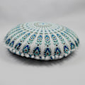 Miniatyrbild 4 av 4: Rund Bohemisk Meditationsputeöverdrag Ottoman Kudde Kuddfodral Soffa Kudde