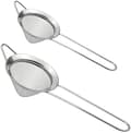 Set med 2 konformade cocktailsillar i rostfritt stål, 2 storlekar