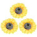 Miniatyrbild 1 av 4: 3 st konstgjorda solrosdekorationer dekorativa blommor sidenblomma blomsterdekor hemblommor konstgjord solroshuvud för gör-det-själv