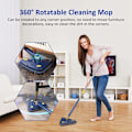 Miniatyrbild 4 av 5: Justerbar 360° roterande triangulär teleskopmopp med automatisk vattenurvridningsfunktion, 5 rengöringsdukar, mikrofiberstretchmopp (blå)