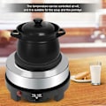 Miniatyrbild 5 av 5: Mini Plaque Chauffante ??lectrique Portable, Appareil de Chauffage Multifonctionnel (yq105 Couleur acier inoxidable 500W, fiche euro deux trous)