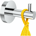 Miniatyrbillede 1 af 5: Krom badeværelses håndklæde kroge vægmonteret poleret krom Heavy Duty Premium SUS 304 rustfrit stål rustfrit 1 pakke