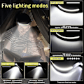 Miniatyrbillede 5 af 5: Genopladelig LED Pandelampe, 270 Lumen, 230 Grader, 5 Lystilstande COB Induktion Til Børn Og Voksne, Bevægelsessensorstyring, Til Løb, Fiskeri