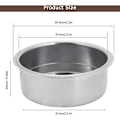 Miniatyrbillede 2 af 5: Filter til kaffe, porøs 51mm dobbelt kop trykfilter, bærbar dobbeltlags filterkurv, reservedele til kaffemaskiner