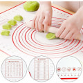 Miniatyrbillede 5 af 5: Silikone bagemåtte ekstra stor 70cm x 50cm genanvendelig non-stick dejmåtte med graduerede dimensioner dejskraber cannoli-form til macaron-cookies