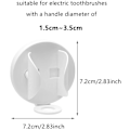 Miniatyrbild 4 av 4: Automatisk elektrisk tandborsthållare 2-pack väggmonterad självhäftande tandborsthållare