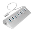 Herfair 7-portars USB 3.0-hubb - Höghastighetsdataöverföring - 4 USB-portar - USB-splitter (7 portar)