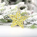 Miniatyrbillede 3 af 3: Wabjtam 3 stk. store juletræspynt glitterstjerne juledekorationer juleophæng