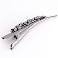Miniatyrbild 4 av 5: 1PCS Rhinestone Duckbill Clip Kvinnors Krokodil Hårklämma Lång Duckbill Clip Näbbklämma (Mörkblå)