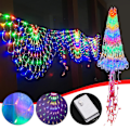 Miniatyrbild 3 av 5: Led Light String Peacock Net Light Fisknät Light 3mx0.6mWhite