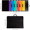 Miniatyrbillede 4 af 5: Vægmonteret filarrangør A4 magasinhylde display rack, vægmonteret filarrangør, plastik foldbar magasinopbevaringspose, vandfaldsstativ
