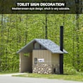Miniatyrbild 3 av 3: Dekorationsskylt för toalett, rustikt toalett-WC-skylt, väggskylt, skylt för dam- och herrtoalett