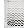 Miniatyrbillede 1 af 2: Tekstil bruseforhæng, 183,0 cm x 183,0 cm polyester bruse- og badeforhæng, forhæng med zigzagmønster, grå