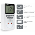 Miniatyrbillede 2 af 5: Stikkontakt med digital timer 16A 3600W LCD-display 20 grupper Til/Fra Programmerbar timer 24 timer 7 dage AC220V Energibesparende stikkontakt