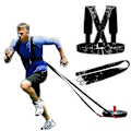 Miniatyrbild 1 av 4: Träningsbälte Släde Sele Däck Dragrep Trainer Resistance Belt Vest-1