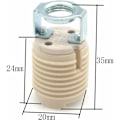 Miniatyrbild 3 av 4: 6-pack G9 lamphållare med fäste, G9 halogenuttag med keramiskt gäng
