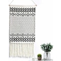 Miniatyrbild 1 av 4: Macrame väggbonad Boho Chic vävd gobeläng bohemisk bomull vävd väggkonst väggdekor för sovrum barnrum bakgrund (kant)