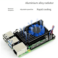 Miniatyrbild 3 av 5: För Pwm 4b Hastighetskontroll Fläktfodral Kylfläns Aluminium Multifunktionell Bärbar Kylfläkt