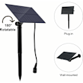Miniatyrbild 4 av 5: Solardriven fågelbad fontän med panel DIY fågelbad väggmonterad nedsänkbar vattenpump plug-in bergspump för akvarium trädgård pool akvarium