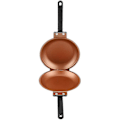 Miniatyrbild 3 av 5: Dubbelsidig bakform, dubbelsidig bakform, bakram, form, non-stick keramisk beläggning, vändbar stekpanna, bakmaskin, hushållskök