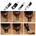 Miniatyrbild 4 av 5: 8 st 5/8in 1/2in 3/8in 1/4in Wood Plug Cutter Rak och konisk kloborrsats Set