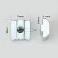 Pikkukuva 2 / 5: 20 kpl T-mutteria, sinkittyä hiiliterästä, vakio liukumatkat, alumiiniprofiilin lisävarusteet, liuku 20*20mm (40 tyyppiä M8 T-mutteria)