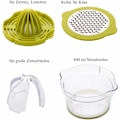 Miniatyrbild 3 av 4: Citronpress 4 i 1 citronpressare med 400 ml behållare, manuell citruspress, limepress, juicepress, limepressare, limepressare
