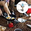 Miniatyrbild 5 av 5: Mini Campingspis, Triomphe Mini Hopvikbar Lätt Bärbar Gasspis Ultralätt Utomhusspis Brännare för Camping Vandring Utomhus Camping
