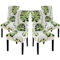 Miniatyrbild 1 av 4: 4-pack stolskydd stretch stolskydd modern elastisk heminredning stolskydd för universell passform (gröna blad)
