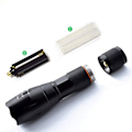 Miniatyrbild 2 av 5: 2 kraftfulla LED-ficklampor med 2 18650-batterier, taktisk ficklampa med USB-laddare