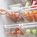 Miniatyrbild 4 av 10: 4-fack Organizer Låda Äggbricka Matbehållare Förvaringslåda Låda Utdragbar bricka Låda Space Saver Kök Organizer