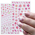 Miniatyrbild 5 av 5: Blomster Nagelsticker Dekaler 4 Ark Vita Körsbärsblommor Nagelkonst Tillbehör 3d Självhäftande Nageldekoreringar Tillbehör Diy Akryl Nagelkonst Ap