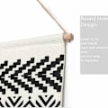 Miniatyrbild 4 av 4: Macrame väggbonad Boho Chic vävd gobeläng bohemisk bomull vävd väggkonst väggdekor för sovrum barnrum bakgrund (kant)
