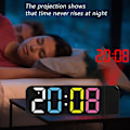 Miniatyrbild 3 av 5: Digital väckarklocka Enkel projektion väckarklocka Led stor teckensnittsskärm elektronisk klocka3