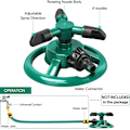 Miniatyrbild 3 av 5: Automatisk gräsbevattning 360 graders rotation 3 armar spray vatten
