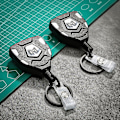 Miniatyrbild 2 av 3: Tungt Retractable Nyckelring Med Bältesklämma, Retractable Id Badge Reel, Retractable Badge Holder 2-pack